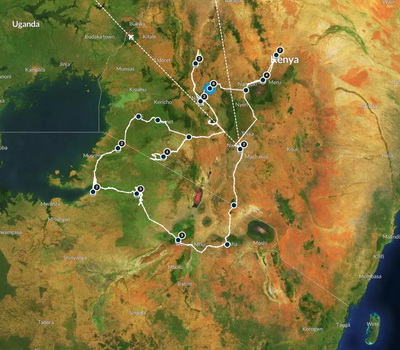 Route volgens Polar Steps app